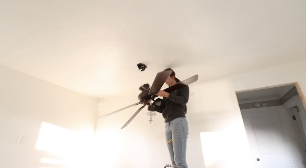 removing the fan so i can put a new light fixture 